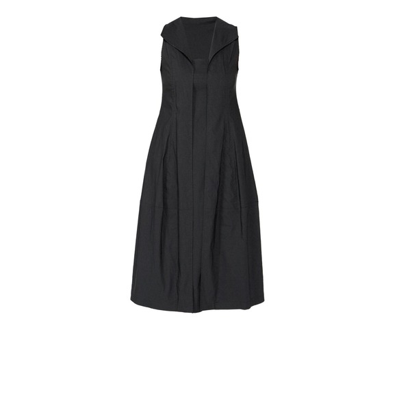 Luukaa Women's V-Neck Midi Black Dress Size 12 Casual Stylish Sleeveless NWT - Picture 2 of 5